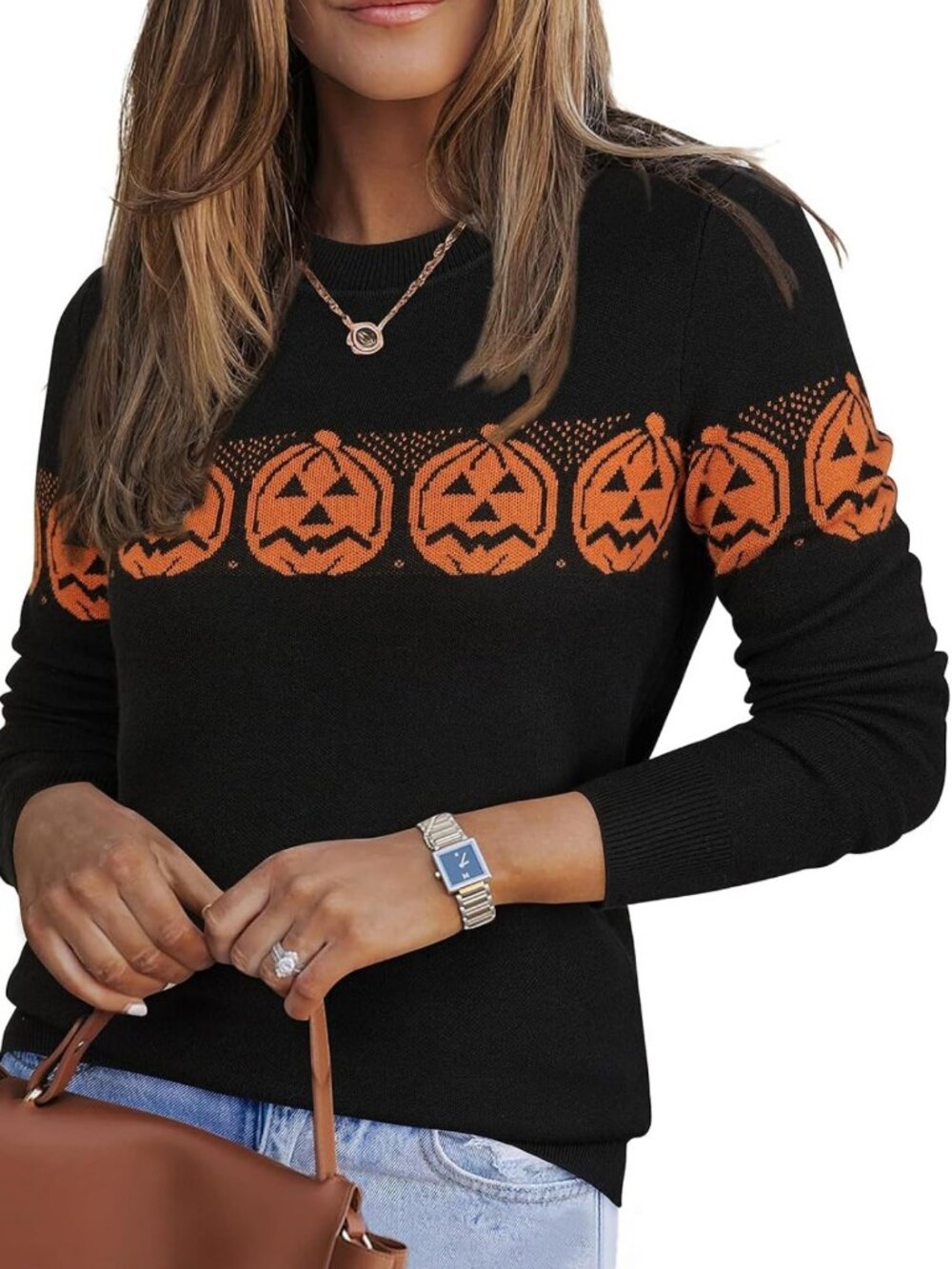 Cozy Women's Wool Blend Classic Crew Neck Fall Sweater - Casual Chic Style